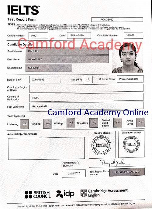 IELTS Class in Kerala. Camford IELTS Kerala.